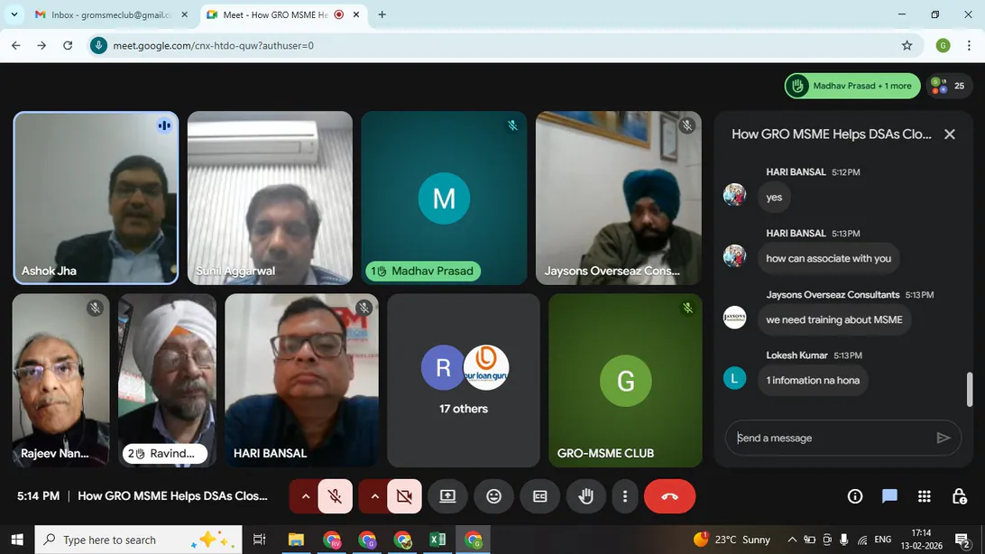 Webinar on how retail loan consultants lose opportunities to serve MSMEs