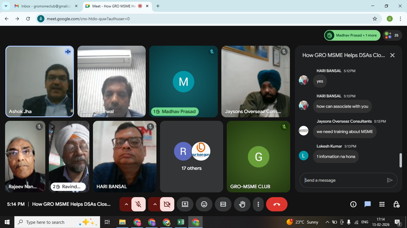 GRO-MSME MSME funding webinar screenshot 1
